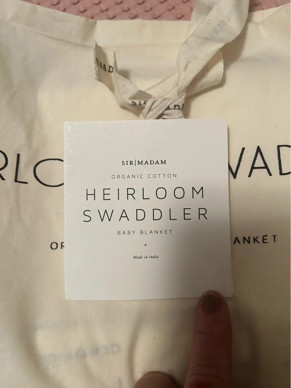 Heirloom Swaddler Organic Cotton Baby Blanket - Cream